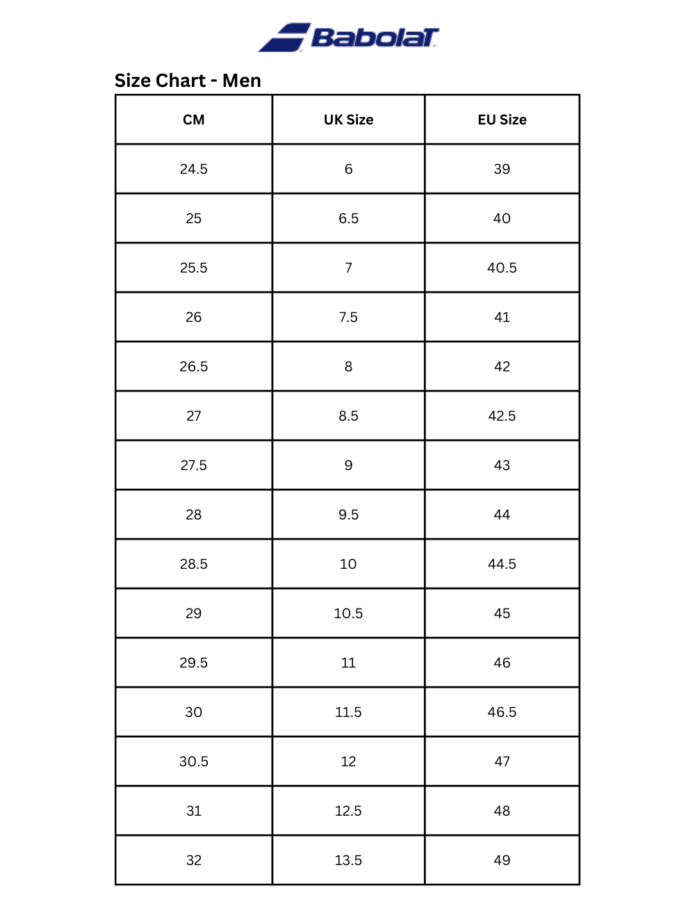 Check your shoe size here for a seamless experience Emcarshop